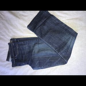dark denim boot cut jeans